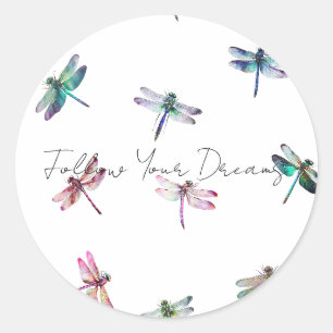 Sticker Rond libellules