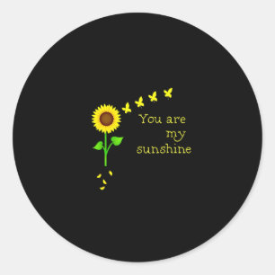 Sticker Rond Libellules et Tournesol Tu Es Mon Soleil (2)