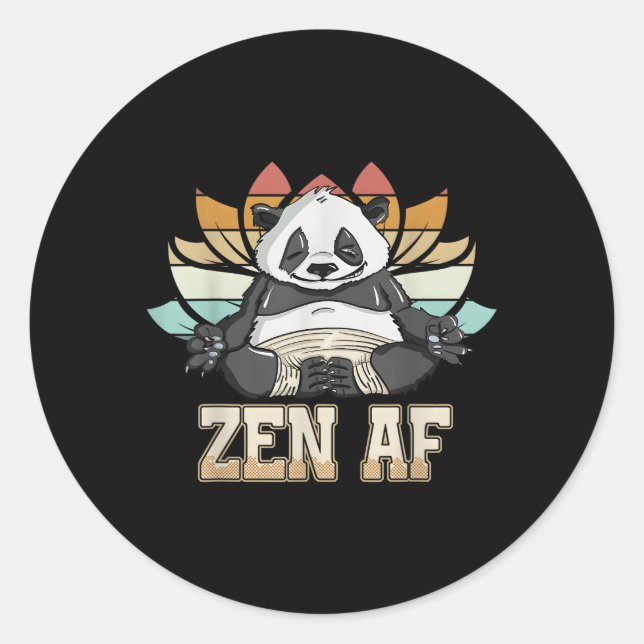 Sticker Rond Libération Zen Af Panda Yoga Exploratif