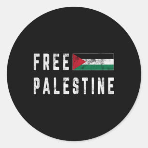 Sticker Rond Libérer Gaza Palestine Indicateur arabe