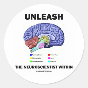Sticker Rond Libérer Le Neuroscientifique À L'Intérieur (Ana