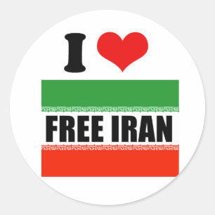 STICKER ROND LIBÉRER L'IRAN