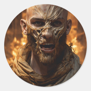 Sticker Rond Libérer l'obscurité : Horde de métal mort