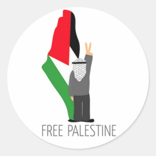Sticker Rond Libérez la Palestine avec le droit au retour