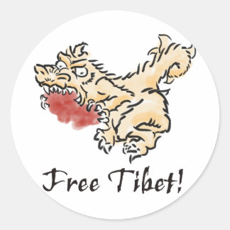 Sticker Rond Libérez le Tibet !