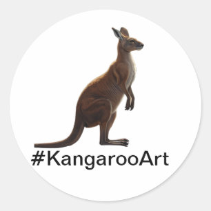 Sticker Rond 🎨 Libérez Votre Créativité Avec Kangaroo Art