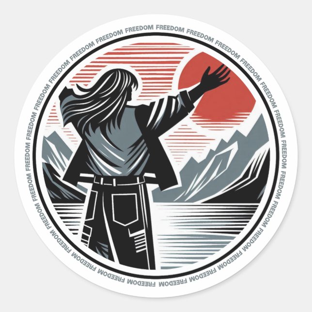 Sticker Rond Liberté (Devant)