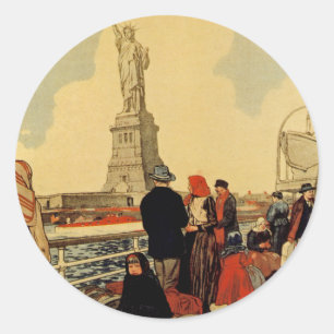 Sticker Rond Liberté américaine