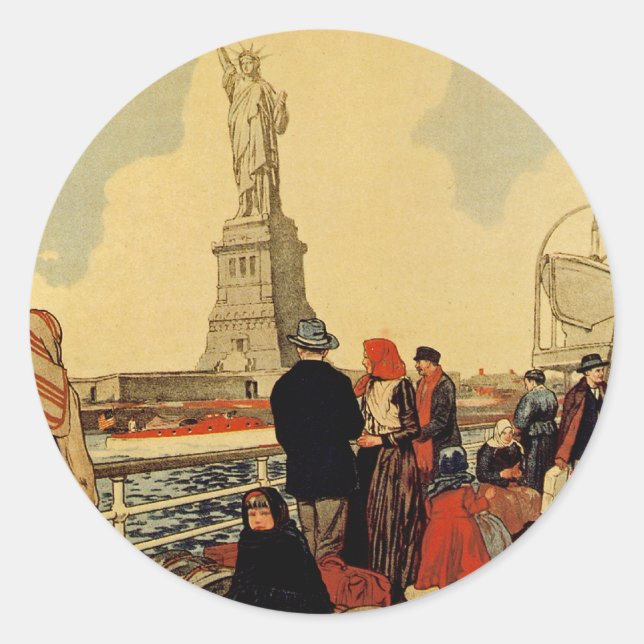 Sticker Rond Liberté américaine (Devant)