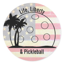 Liberté de vie délavée et pickleball patriotique