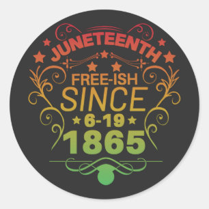 Sticker Rond Liberté depuis 1865 Junetdix Freedom