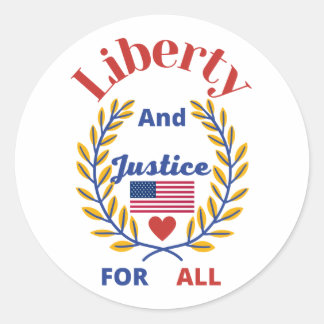 Sticker Rond Liberté officielle et justice pour tous Collection