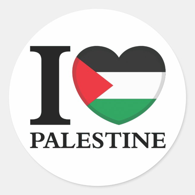Sticker Rond Liberté Palestine Patriotique Libérer Gaza Palesti (Devant)