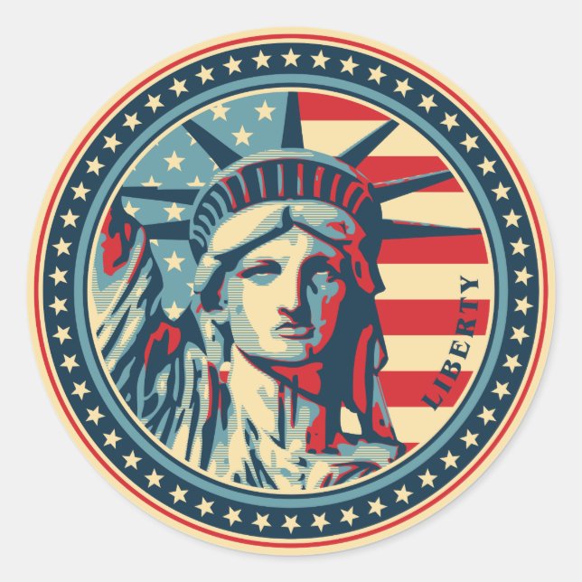 Sticker Rond Liberté pour tous ! (Devant)