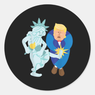 Sticker Rond Liberty lance la démo anti-Donald de Trump 2020