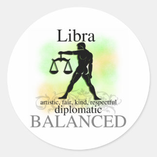 Sticker Rond Libra À propos de vous