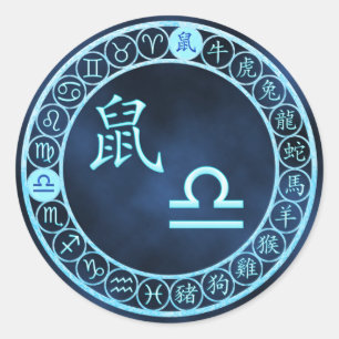 Sticker Rond Libra/Rat