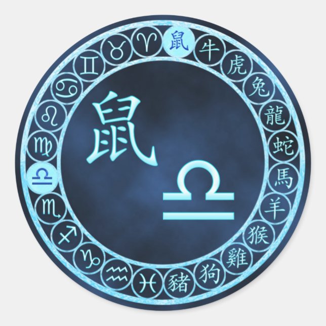 Sticker Rond Libra/Rat (Devant)
