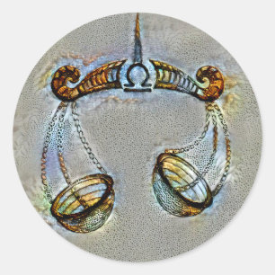 Sticker Rond Libra Venice