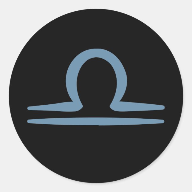 Sticker Rond LIBRA Zodiac Septembre Octobre Anniversaire Astrol (Devant)