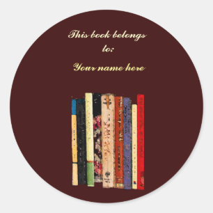 Sticker Rond Librairies Plaque