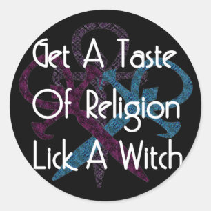 Sticker Rond Lick A Witch