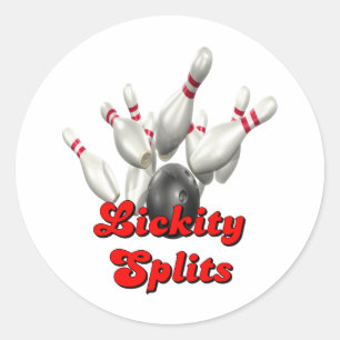 Sticker Rond Lickity Split Bowling