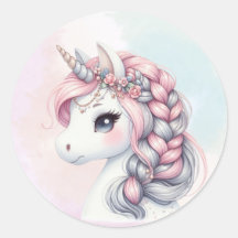 Licorne bébé magique à l'aquarelle moderne