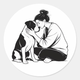 Sticker Rond Lien indestructible entre chien et humain