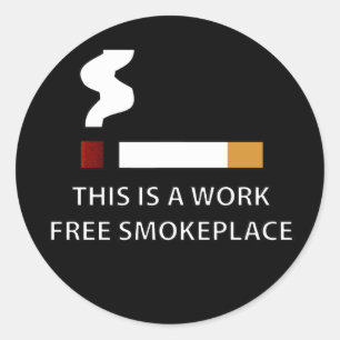 Sticker Rond Lieu de travail sans fumée