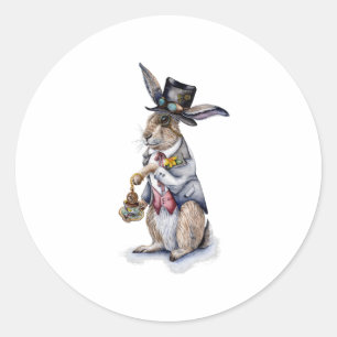 Sticker Rond Lièvres de Steampunk mars