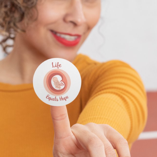 Sticker Rond Life Equals Hope – Pro-Life Awareness (Créateur téléchargé)