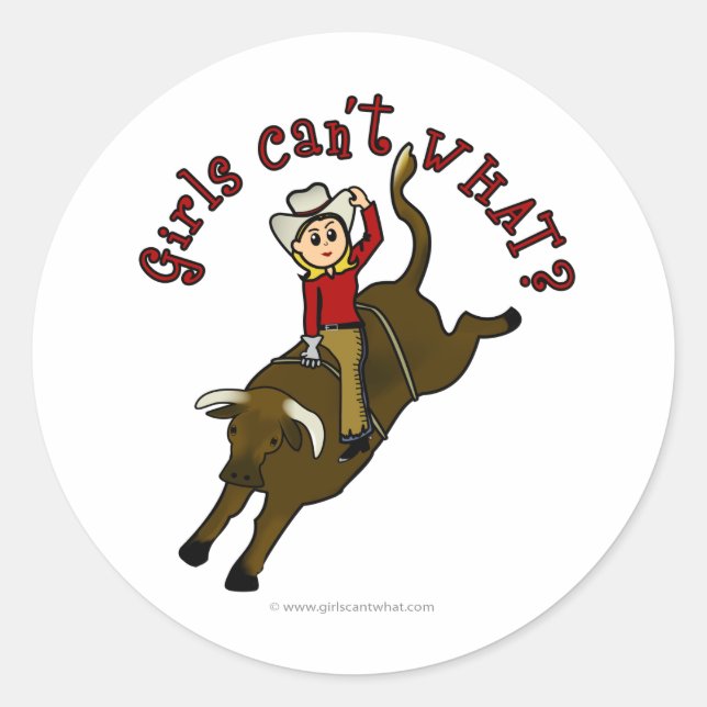 Sticker Rond Light Bull Rider (Devant)