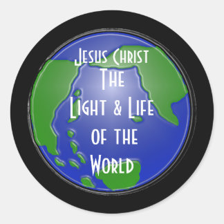 Sticker Rond lightoftheworld, Jésus Christ, La Lumière et la Vi