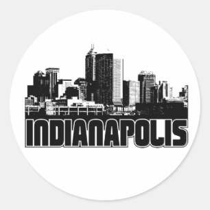 Sticker Rond Ligne aérienne d'Indianapolis
