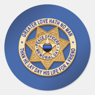 Sticker Rond Ligne bleue mince