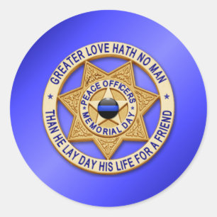 Sticker Rond Ligne bleue mince