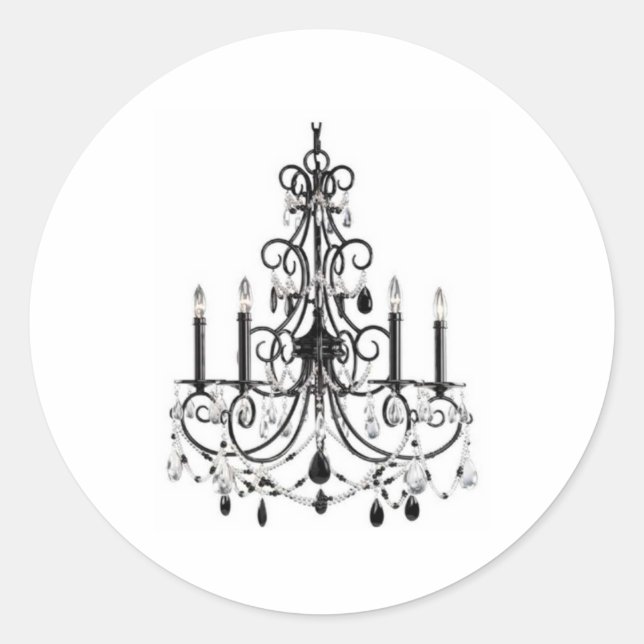 STICKER ROND LIGNE CHANDELIER (Devant)