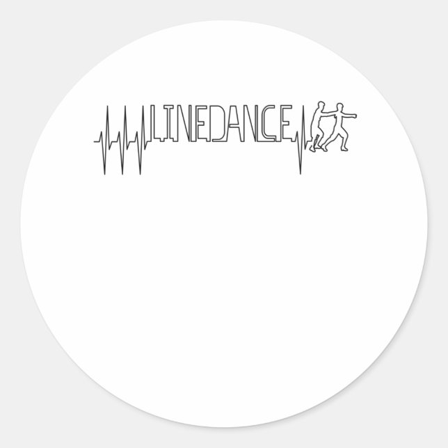 Sticker Rond Ligne d'alignement Danse Heartbeat (Devant)