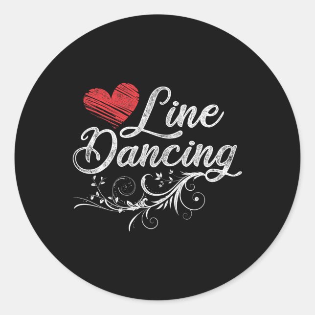 Sticker Rond Ligne Danse Ligne Danse (Devant)