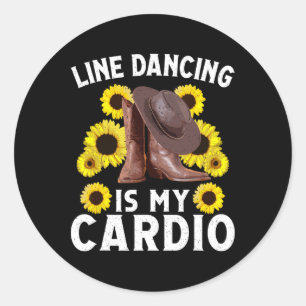 Sticker Rond Ligne Danser Art Pour Femmes Hommes Pays Danser Ro