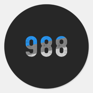 Sticker Rond ligne d'assistance prévention 988 sensibilisation 