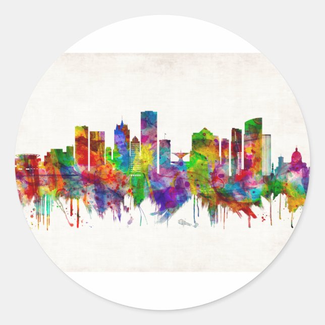 Sticker Rond Ligne de Milwaukee (Devant)