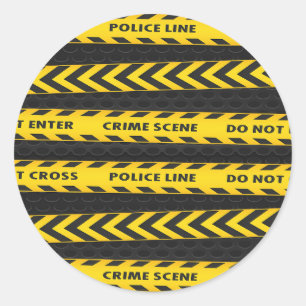 Sticker Rond Ligne de police de la scène de crime
