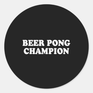 Sticker Rond Ligne de ramassage - CHAMPION T-SHIRT DE BEER PONG
