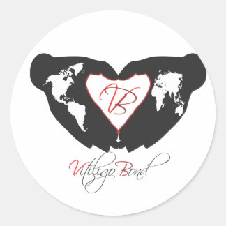 Sticker Rond Ligne de sensibilisation aux obligations Vitiligo