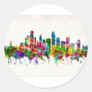 Sticker Rond Ligne du Minneapolis