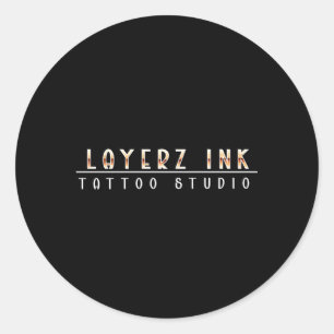 Sticker Rond Ligne Tattoo Studio