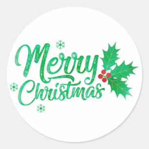 Sticker Rond ligne verte rétro heureux