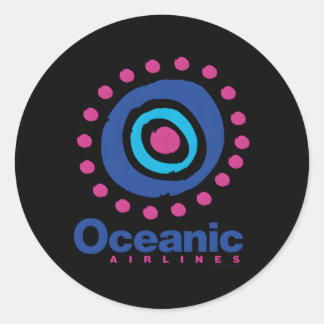 Sticker Rond Lignes aériennes océaniques perdues